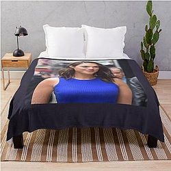 Men's Best Gal Gadot Blue Photo Throw Blanket