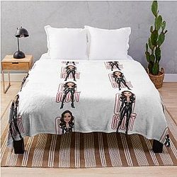 Funny Caricature of Gal Gadot Throw Blanket