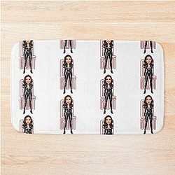 Funny Caricature of Gal Gadot Actress Bath Mat
