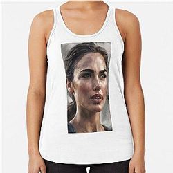 Fan Art Gal Gadot Racerback Tank Top