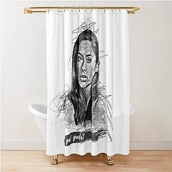 Gal Gadot Abstract Sketch Art Shower Curtain