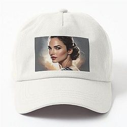 Fan art of Gal Gadot in a dad hat.