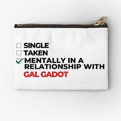 Mentally In Relationship With Gal Gadot Zipper Pouch