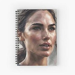 Fan art of Gal Gadot Spiral Notebook
