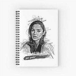 Gal Gadot Abstract Sketch Art Spiral Notebook