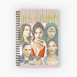 Gal Gadot Retro Collage Art Spiral Notebook
