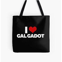 I Love Gal Gadot All Over Print Tote Bag