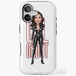 Funny caricature of Gal Gadot iPhone case