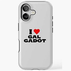 I Love Gal Gadot Black Fonts iPhone Case