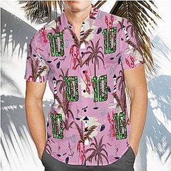 Game Theory Hawaiian Shirt Pink Chinoiserie Print Hawaiian Shirt