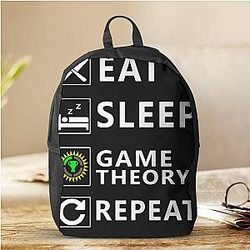 Game Theory Backpack Eat Sleep Game Repeat Backpack