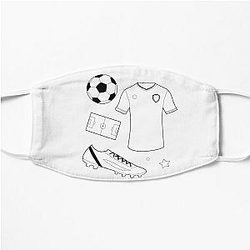 Game Theory - Football/Soccer Design Flat Mask