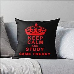 Keep Calm and Study Game Theory - Game Nerds Gift Ideas Throw Pillow Cover