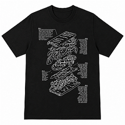 Exploded Sandwich Blueprint LA 2605 Game Grumps T-Shirts