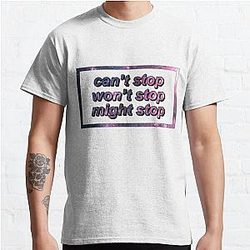 Game Grumps T-Shirts - Game Grumps - Can't Stop Won't Stop Might Stop Classic T-Shirt RB2507