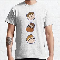 Game Grumps T-Shirts - McElroy Brothers Grump Head Icons Classic T-Shirt RB2507