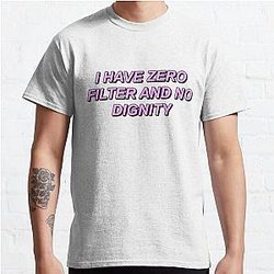 Game Grumps T-Shirts - Game Grumps - Zero Filter No Dignity  Classic T-Shirt RB2507