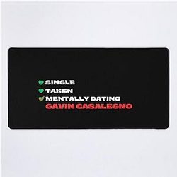 Mentally Dating Gavin Casalegno White Desk Mat