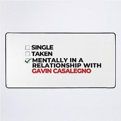 Mentally in a relationship with Gavin Casalegno desk mat
