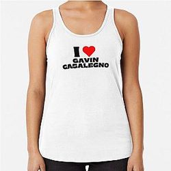 I Love Gavin Casalegno Black Racerback Tank Top