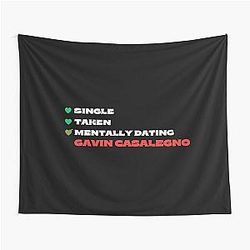 Mentally Dating Gavin Casalegno White Font Tapestry