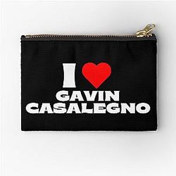 I Love Gavin Casalegno White Fonts Zipper Pouch