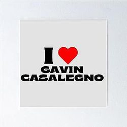 I Love Gavin Casalegno Black Font Poster