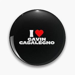 I Love Gavin Casalegno White Fonts Pin