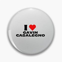 I Love Gavin Casalegno Black Font Pin