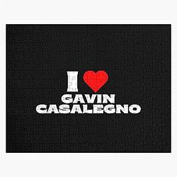 I Love Gavin Casalegno White Font Jigsaw Puzzle