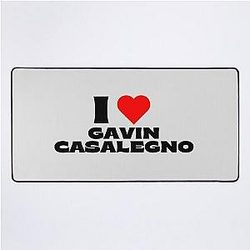 I love Gavin Casalegno Black Desk Mat