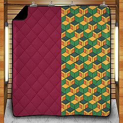 Demon Slayer Blankets - Cozy Giyu Quilt Blanket FH0709