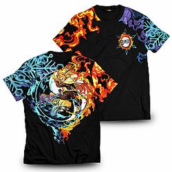 Demon Slayer Yin Yang Rengoku Akaza Unisex T-Shirt FH0709