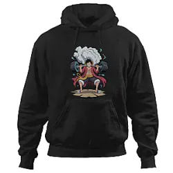 Gear 5 Luffy Power Lift Mode Anime Tee Hoodies