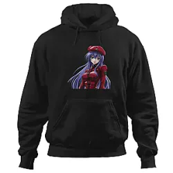 Anime Heroine in Futuristic Battle Gear Hoodies