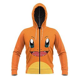 Pokemon Hoodies - Charmander Unisex Zipped Hoodie FH0709