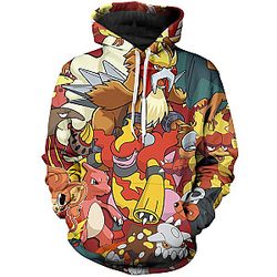 Pokemon Hoodies - Fire Unisex Pullover Hoodie FH0709