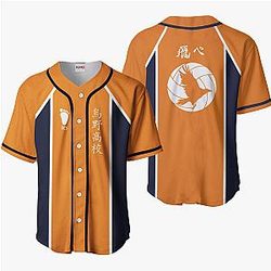 Karasuno Baseball Jersey Shirts Custom Haikyuu Anime Costume OT2102