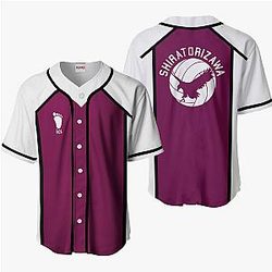 Shiratorizawa Baseball Jersey Shirts Custom Haikyuu Anime Costume OT2102