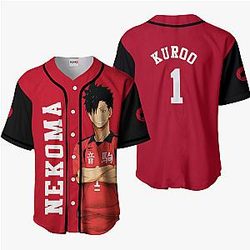 Tetsurou Kuroo Baseball Jersey Shirts Haikyuu Custom Anime OT2102