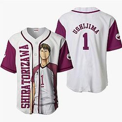 Wakatoshi Ushijima Baseball Jersey Shirts Haikyuu Custom Anime OT2102