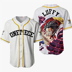 Luffy Gear 4 Baseball Jersey Shirts One Piece Custom Anime OT2102