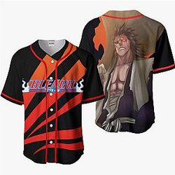Kenpachi Zaraki Baseball Jersey Shirts Custom BL Anime Merch Clothes HA0601 OT2102