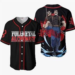 Fullmetal Alchemist King Bradley Baseball Jersey Shirts Anime Custom Clothes HA0601 OT2102