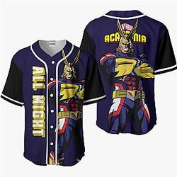 All Might Baseball Jersey Shirts Custom My Hero Academia Anime OT2102