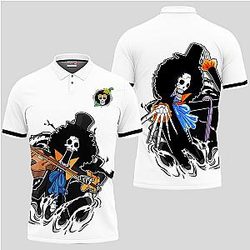 Brook Polo Shirt Custom Anime One Piece For Fans OT2102