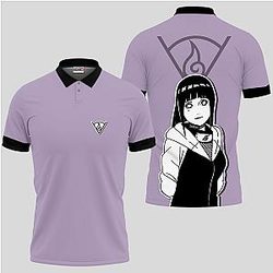 Hinata Hyuga Polo Shirts Custom Manga Anime OT2102