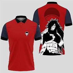 Madara Uchiha Polo Shirts Custom Manga Anime OT2102