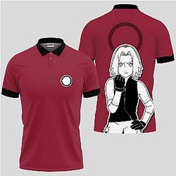 Sakura Haruno Polo Shirts Custom Manga Anime OT2102