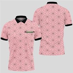 Nezuko Kamado Polo Shirt Custom Anime Kimetsu Costume OT2102